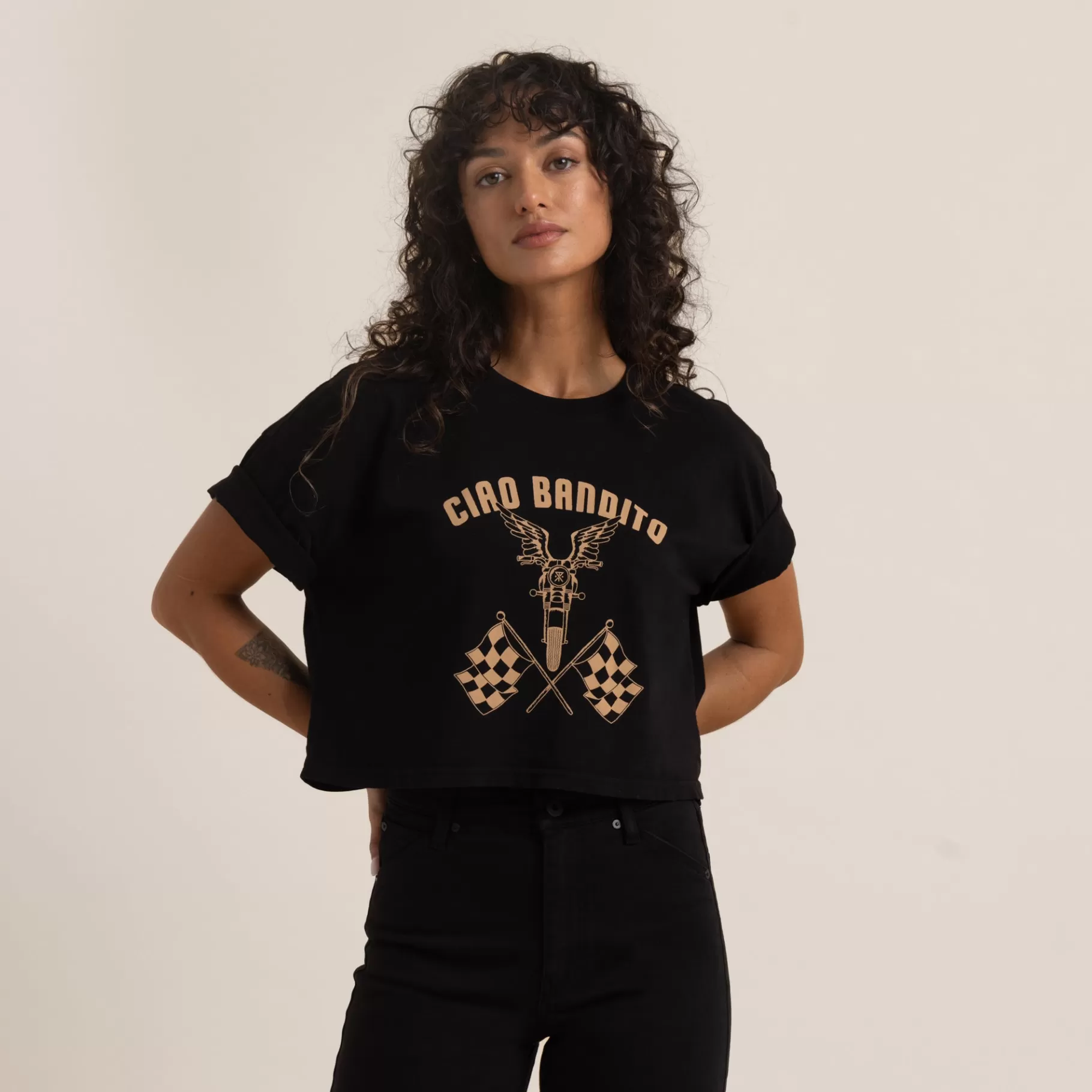 Women Roark New Arrivals | Cold Weather Closet-Ciao Bandito Cropped Boxy Premium Tee