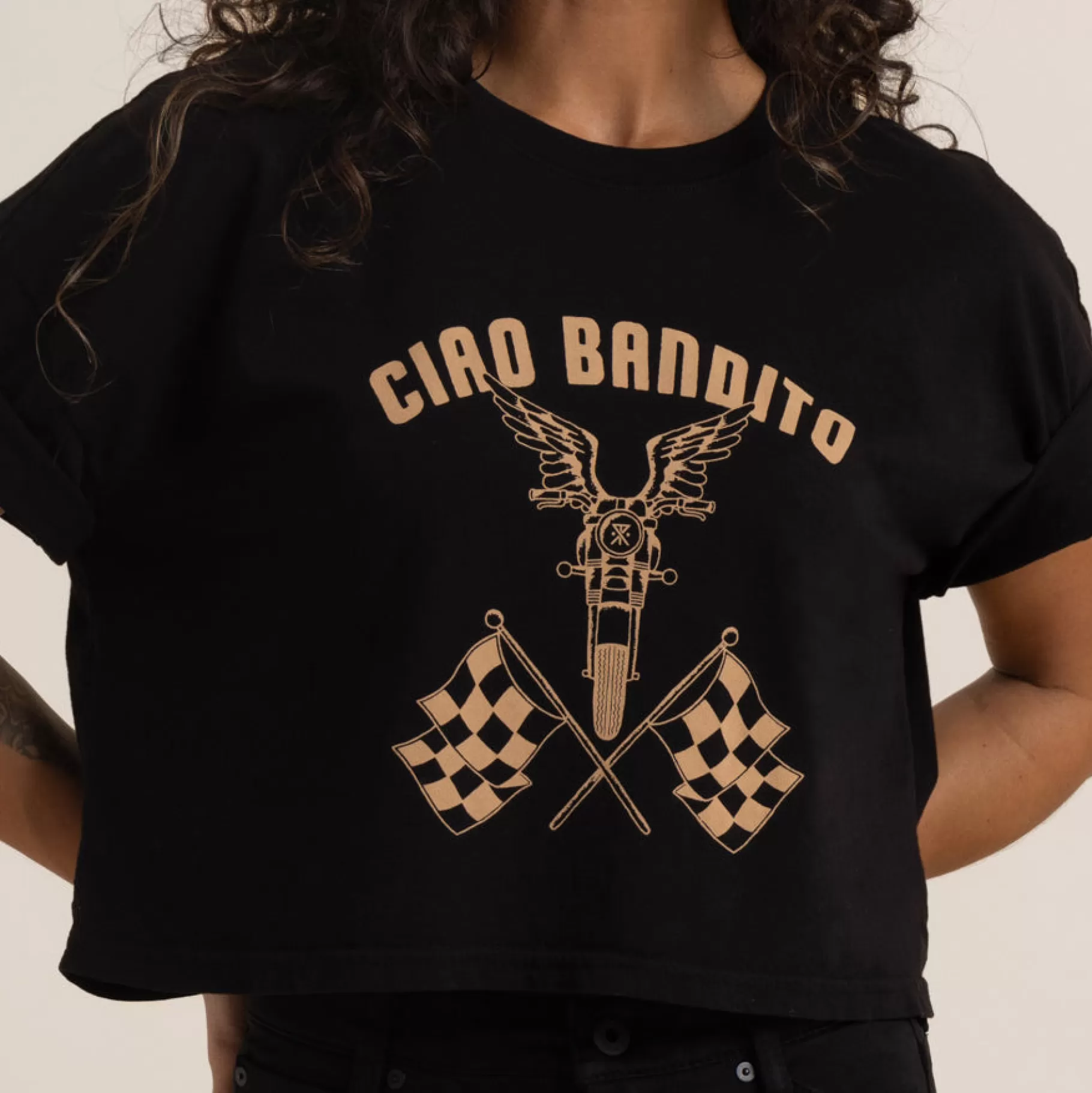 Women Roark New Arrivals | Cold Weather Closet-Ciao Bandito Cropped Boxy Premium Tee